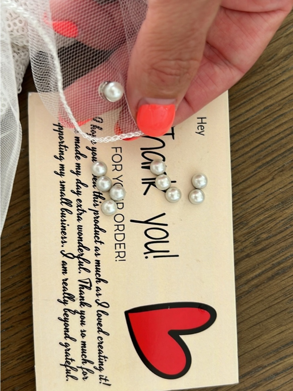 Ivory pearl magnetic veil weights